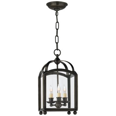 Chapman & Myers Arch Top Mini Lantern in Bronze Ceiling Light W8.25