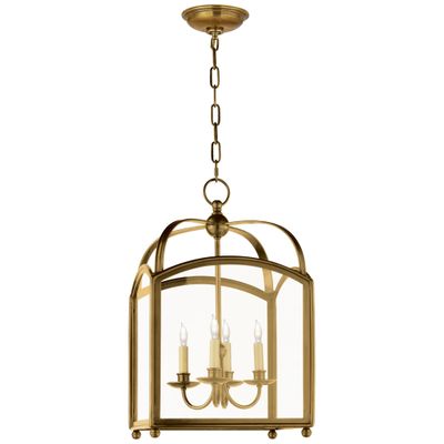 Chapman & Myers Arch Top Small Lantern in Antique-Burnished Brass Ceiling Light W14.5