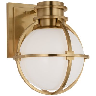 Chapman & Myers Gracie Single Sconce in Bronze with White Glass – Foundry  Lighting