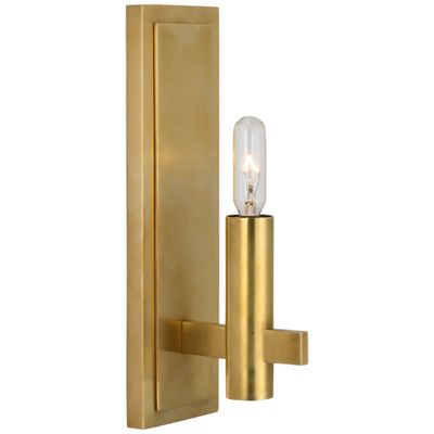 Chapman & Myers Sonnet Petite Single Sconce in Antique-Burnished Brass Wall Light W3