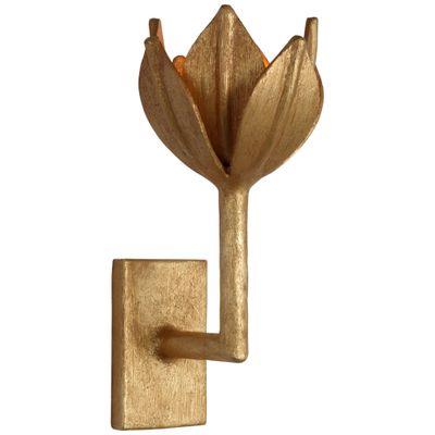 Julie Neill Alberto Small Sconce in Antique Gold Leaf Wall Light W5.75