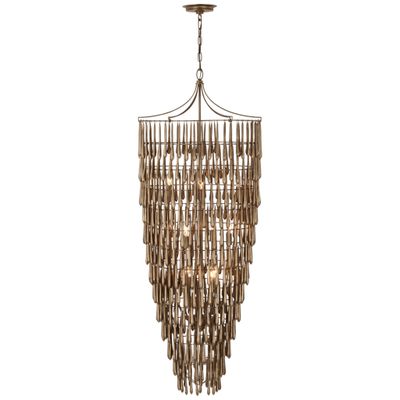 Julie Neill Vacarro Tall Cascading Chandelier in Antique