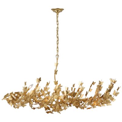Julie Neill Farfalle Large Linear Chandelier in Gild Ceiling Light W20.5