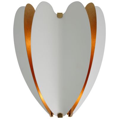 kate spade new york Danes Small Sconce in Matte White and Gild Wall Light W9.5