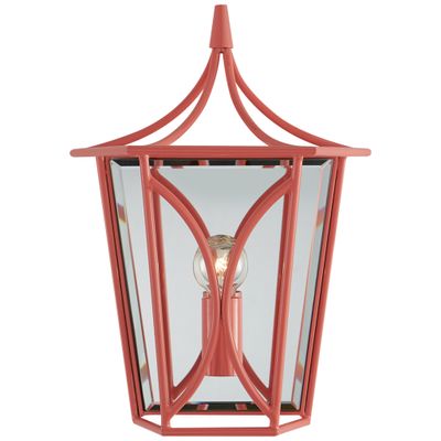 kate spade new york Cavanagh Mini Lantern Sconce in Coral Wall Light W8.5