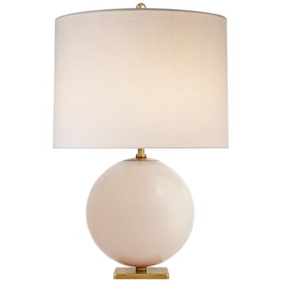 kate spade new york Elsie Table Lamp in Blush Painted Glass with Cream Linen Shade W16