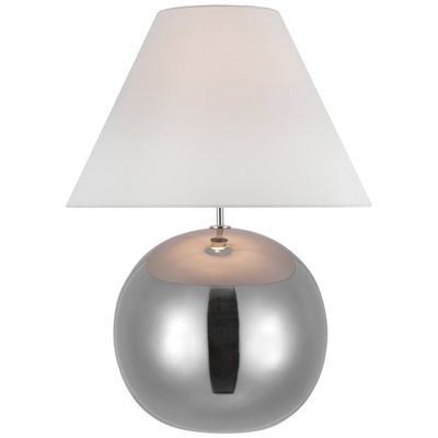 Large silver lamp base top