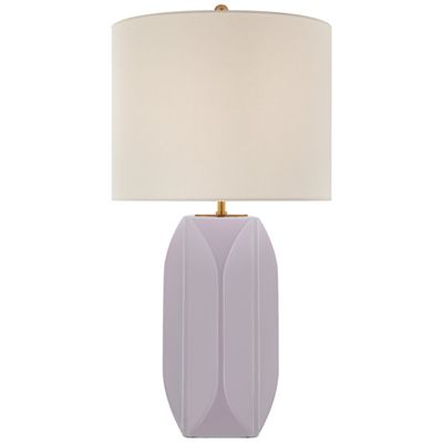 kate spade new york Carmilla Medium Table in Lilac with Linen Shade Table Lamp W14.5