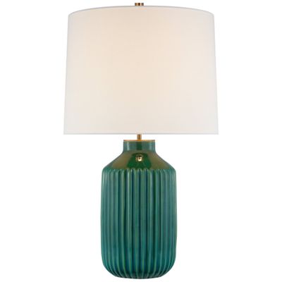 Visual Comfort Signature LED Table Lamp Braylen Emerald Green Crackle