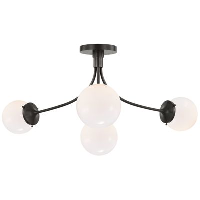 Large semi deals flush mount lighting