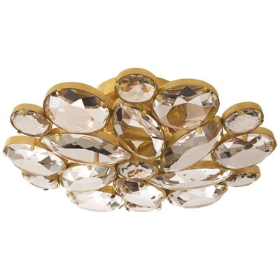 kate spade new york Lloyd Medium Round Flush Mount in Soft Brass with Clear Glass Ceiling Light W13