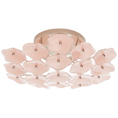 Visual Comfort KS 4065PN BLS Three Light Flush Mount Leighton Polished Nickel