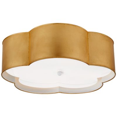 White and gold flush mount light on sale