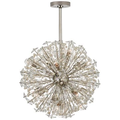 es De Champagne 　サックス　クリスタルガラス 5 Light Ornate Crystal Chandelier with Fluted Shades 23