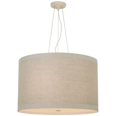 kate spade new york Walker Medium Hanging Shade in Light Cream with Natural Linen Shade Ceiling Light W22