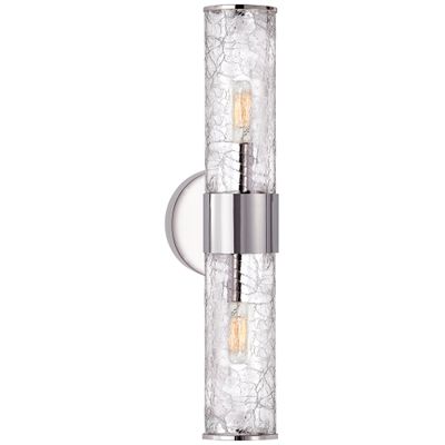 Kelly Wearstler Liaison Medium Sconce in Polished Nickel with Crackle