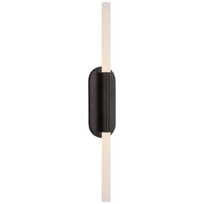 Kelly Wearstler Rousseau Large Vanity Sconce in Bronze with Etched Crystal Wall Light W4.25