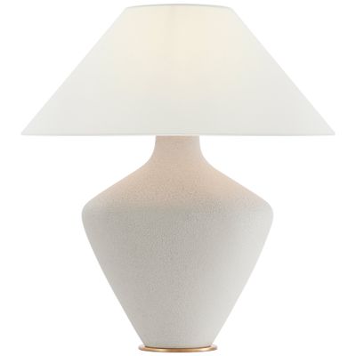Kelly Wearstler Rohs Extra Large Table Lamp in Porous White with Linen Shade W27