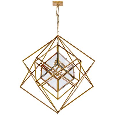 Kelly Wearstler Cubist Medium Chandelier in Aged Iron