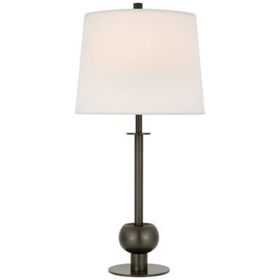 Costes Medium Table Lamp in Hand-Rubbed Antique Brass with Linen Shade –  Paloma and Co.