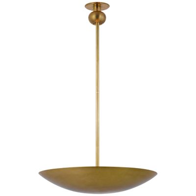 Paloma Contreras Comtesse Medium Uplight Chandelier in Hand-Rubbed Antique Brass Ceiling Light W24