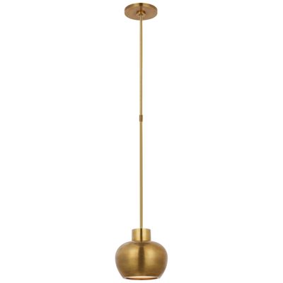 Paloma Contreras Comtesse Small Pendant in Hand-Rubbed Antique Brass Ceiling Light W7.5