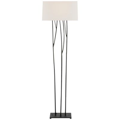 Ian K. Fowler Aspen Floor Lamp in Black Rust with Linen Shade W17.75