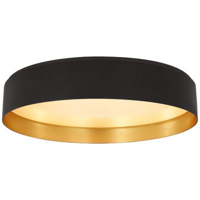 Visual Comfort Shaw Extra Large Flush Mount in Black Ceiling Light W24