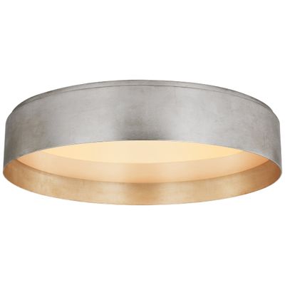 Visual Comfort Shaw Extra Large Flush Mount in Burnished Silver Leaf Ceiling Light W24