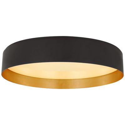 Visual Comfort Shaw Grande Flush Mount in Black Ceiling Light W30