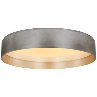 Visual Comfort Shaw Grande Flush Mount in Burnished Silver Leaf Ceiling Light W30