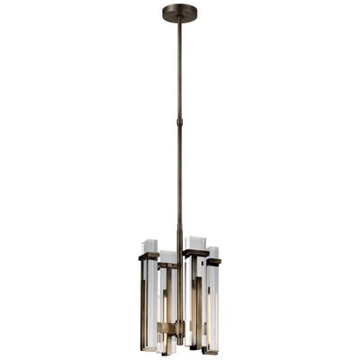 Ian K. Fowler Malik Small Chandelier in Bronze with Crystal Ceiling Light W12