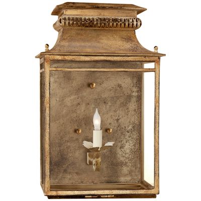 Suzanne Kasler Flea Market Lantern in Gilded Iron Wall Light W11.5
