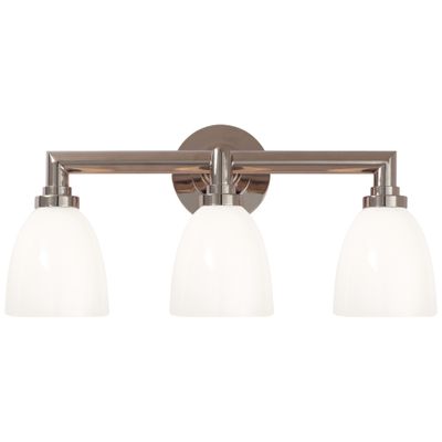 Chapman & Myers Wilton Triple Bath Light in Polished Nickel