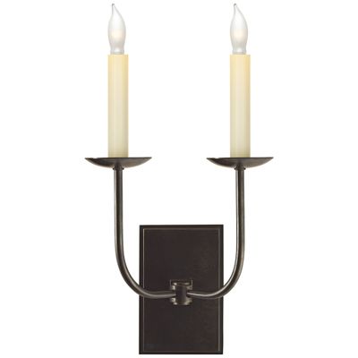 Chapman & Myers TT Double Sconce in Bronze Wall Light W10