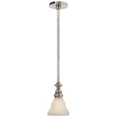 Chapman & Myers Boston Pendant in Polished Nickel with SLEG Shade Ceiling Light W5.75