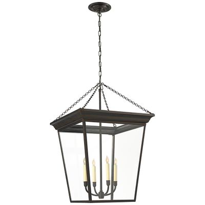 Chapman & Myers Cornice Large Lantern in Bronze Ceiling Light W20