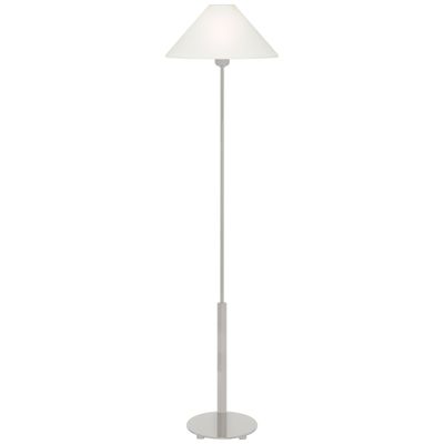J. Randall Powers Hackney Floor Lamp in Polished Nickel with Linen Shade W14