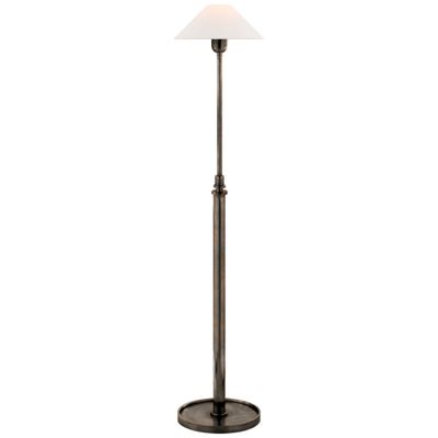 J. Randall Powers Hargett Floor Lamp in Bronze with Linen Shade W13