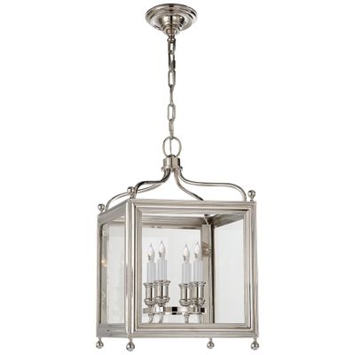 J. Randall Powers Greggory Small Lantern in Polished Nickel Ceiling Light W12