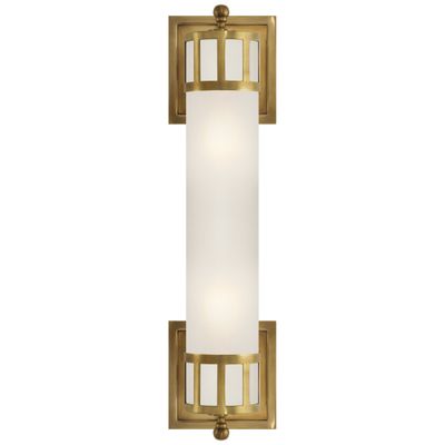 Visual Comfort Openwork Medium Sconce in Hand-Rubbed Antique Brass wit