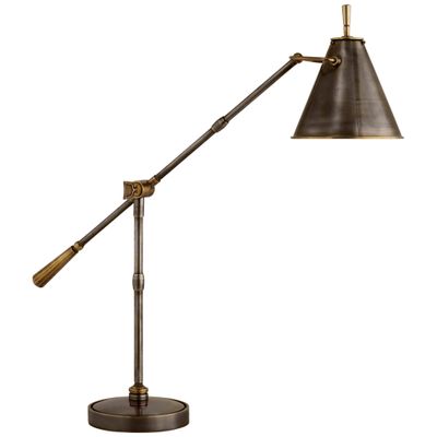 Thomas O'Brien Goodman Table Lamp in Bronze and Hand-Rubbed Antique Brass H19