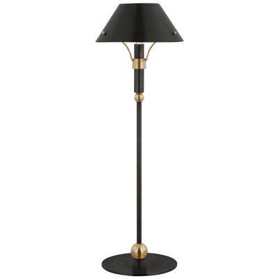 Thomas O'Brien Turlington Medium Table Lamp in Bronze and Hand-Rubbed Antique Brass with Bronze Shade W8.75