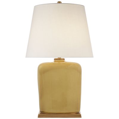 Thomas O'Brien Mimi Table Lamp in Light Honey with Linen Shade W16.5
