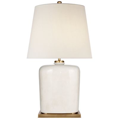Thomas O'Brien Mimi Table Lamp in Tea Stain with Linen Shade W16.5