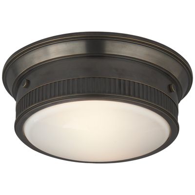 Thomas O'Brien Calliope Marine Flush Mount in Bronze Ceiling Light W11.5