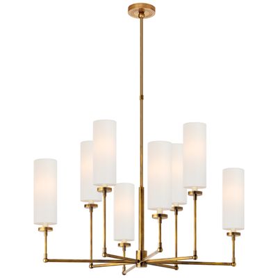 Thomas O\'Brien Ziyi Large Chandelier in Natural Polished P with Nickel