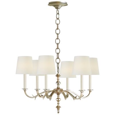 Thomas O'Brien Channing Small Chandelier in Blackened Rust
